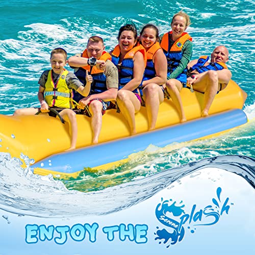 SereneLife Inflatable Floating Banana Boat Yellow