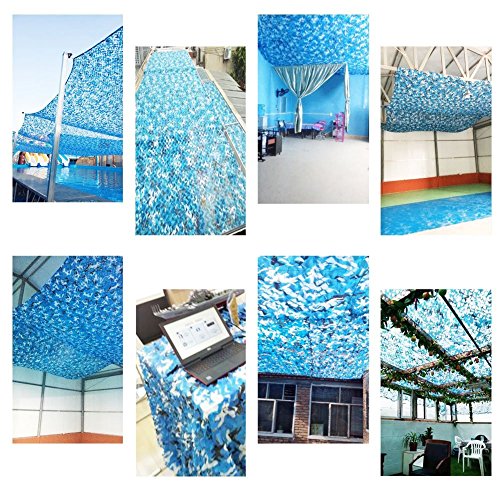 WarmHeartting Camouflage Net Blue Ocean Camo for Photography Background & Hunting Blinds