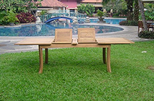 WholesaleTeak 11 Pc Luxurious Grade-A Teak Dining Set with 117" Rectangle Table and 10 Stacking Chairs