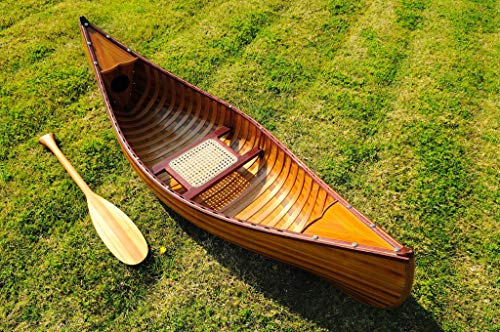 HomeRoots Wooden Canoe with Ribs 20.25" X 70.5" X 15