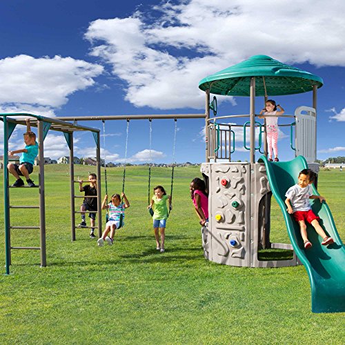 Lifetime Adventure Tower Deluxe Swing Set Green