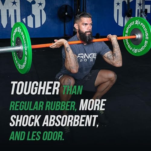 Fringe Sport Olympic Bumper Weight Plates - Kilogram Colored Competition Plates, 120 KG Set