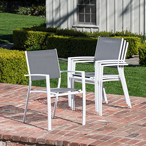 Hanover Cameron 11-Piece Modern Outdoor Dining Set White