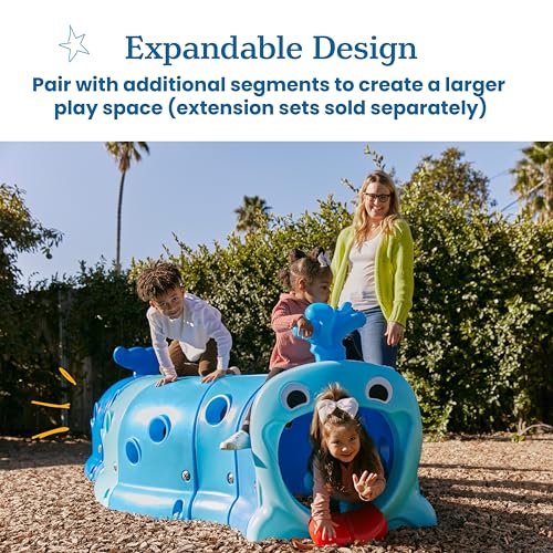 ECR4Kids Willow Climb-N-Crawl Whale Junior Play Structure Blue