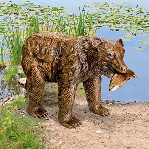 Design Toscano Fisherman Bear Cast Bronze Garden Statue Bronze