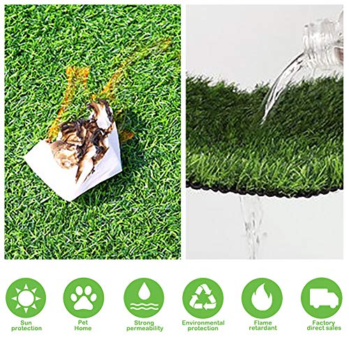 SV Household Decor Realistic Deluxe Artificial Grass Synthetic Turf Carpet Green 13 FT x 82 FT
