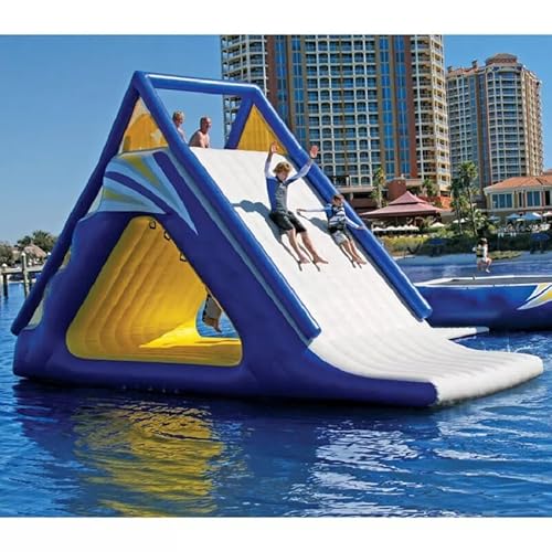BOZHOUYUPIN Inflatable Floating Water Trampoline Park Triangle Water Slide