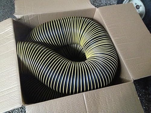 ZentOy 12 Inch Flexible Leaf Vacuum Hose 12 Feet UV-Resistant Black