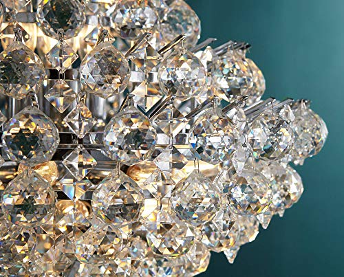 Vienna Full Spectrum Essa Chrome Pendant Chandelier 20" Wide Silver