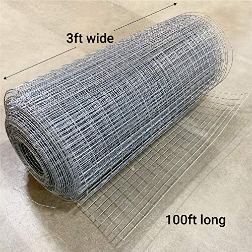 Sandbaggy Turtle & Tortoise Fence - 3 ft x 100 ft Galvanized Welded Wire Mesh Fencing (10 Rolls)