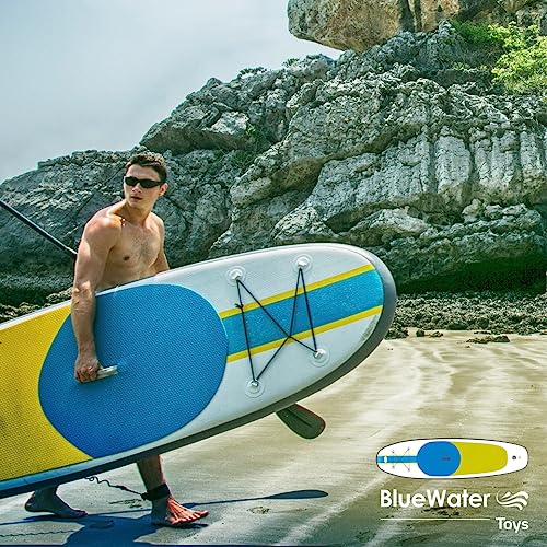 Blue Water Toys Portable Inflatable Stand Up Paddle Board Kit Turquoise/Yellow