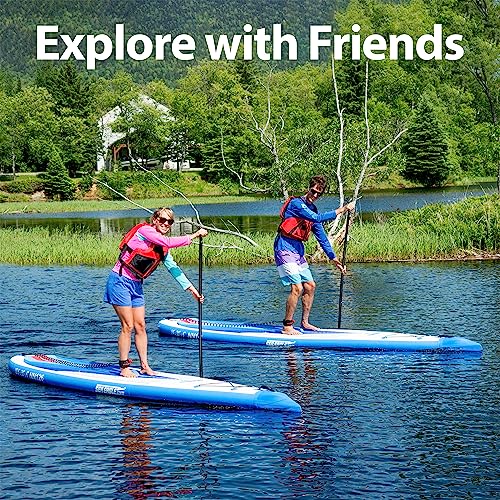 Sea Eagle NeedleNose 14’ Inflatable Lightweight High Pressure Drop Stitch Stand Up Paddle Board SUP Blue/White/Gray