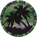 Mosaic Tile Palm Trees Poolsaic Green 59 Inches