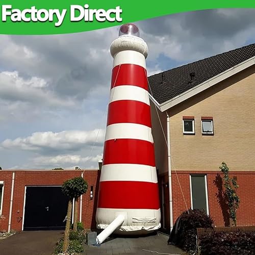 BOZHOUYUPIN 8m Giant Inflatable Pharos Lighthouse PVC Tarpaulin Advertising Model As Picture Show