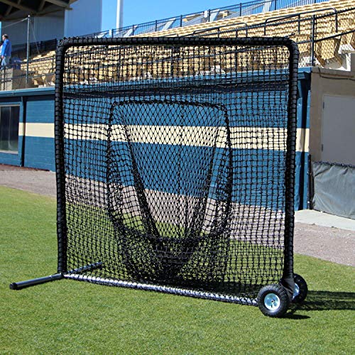 Cimarron Sports Outdoor Practice 7x7#84 Premier Sock Net and Frame Black, Stainless Steel