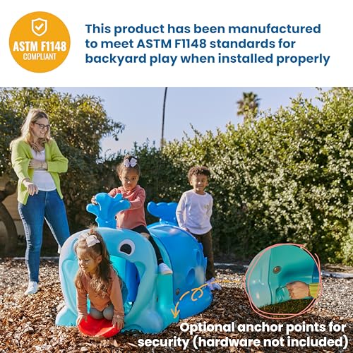 ECR4Kids Willow Climb-N-Crawl Whale Play Structure Jumbo Blue