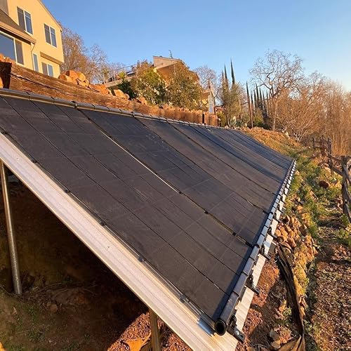 SolarPoolSupply DIY Solar Pool Heater Kit with High-Wind Security & Freeze Resistance, (8) 4'x7.5' Panels