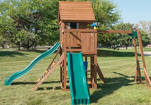 Swing-N-Slide Knightsbridge Plus Swing Set Wood Green