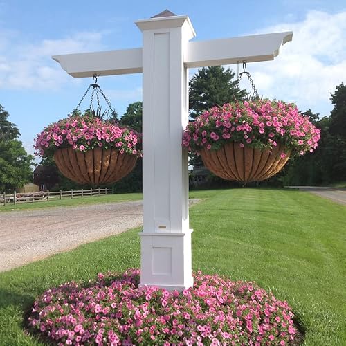Generic 42" XL Industrial Strength Hanging Basket with Coconut Liner and Heavy-Duty Chain Black