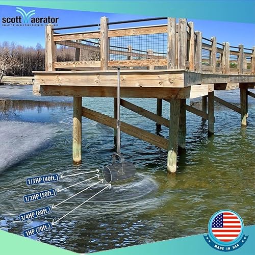 Scott Aerator De-Icer for Lakes & Ponds 1/3 HP 230V Stainless Steel Dock Mount