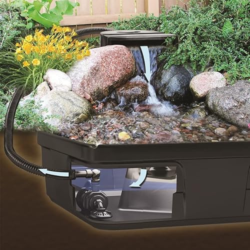 Aquascape Backyard Waterfall Fountain Kit for Landscape and Garden Black