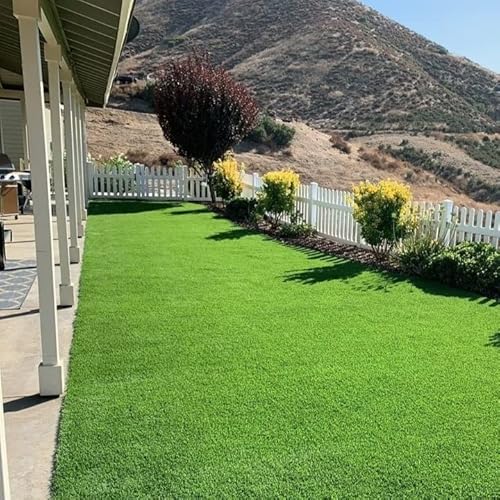 Generic Luxurious Realistic Artificial Grass Turf Roll for Outdoor Indoor Lawn - Pine-green & Bamboo-green (12 x 78)