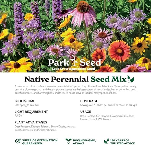 Park Seed Native Perennial Mix Wildflower Garden Seeds 50 lbs