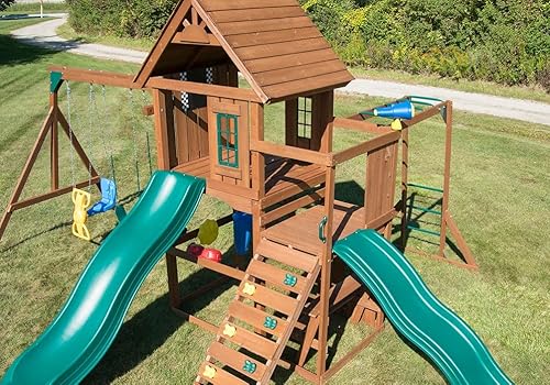 Swing-N-Slide Knightsbridge Plus Swing Set Wood Green