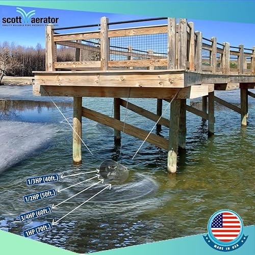 Scott Aerator Slinger De-Icer for Lakes & Ponds 1/2 HP Stainless Steel