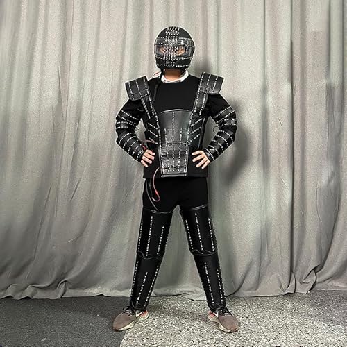 Earthradius LED Robot Costume Performance Suit Medium Black