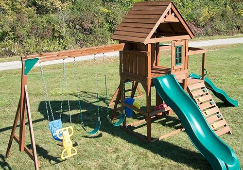 Swing-N-Slide Knightsbridge Plus Swing Set Wood Green