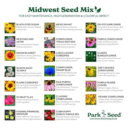 Park Seed Wildflower Garden Seeds Mixture Midwest Regional Mix 50 lbs