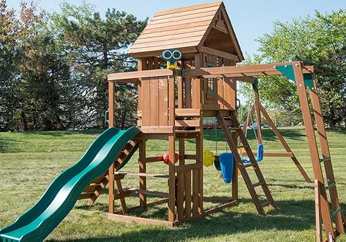 Swing-N-Slide Knightsbridge Plus Swing Set Wood Green